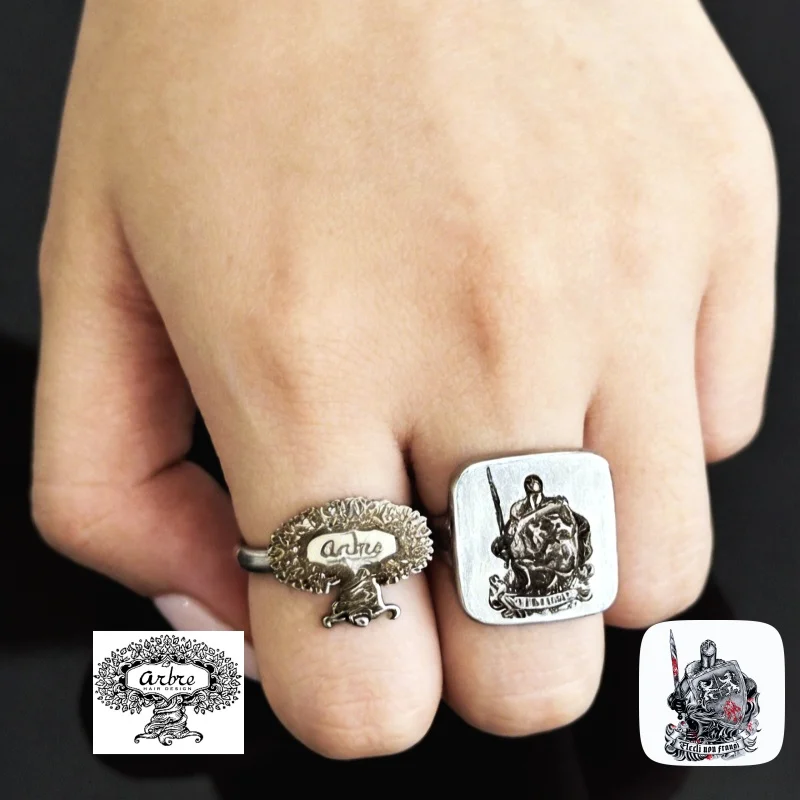 Custom Logo Rings Personalized Cool Fashion Stainless Steel Open Ring for Men Women Punk Biker Jewelry Gifts 2026 New style
