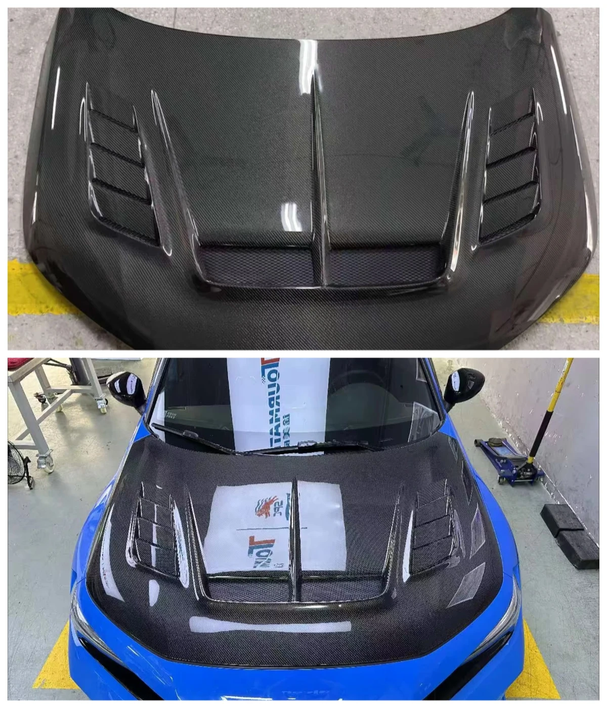 VR Style Carbon Fiber Hood  for Honda Civic FL5