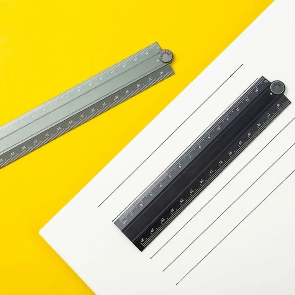 シンプルなスタイル折りたたみ定規 15 センチメートル 30 センチメートルアルミ合金金属文具ルールクリエイティブ折りたたみ学生描画測定ツール
