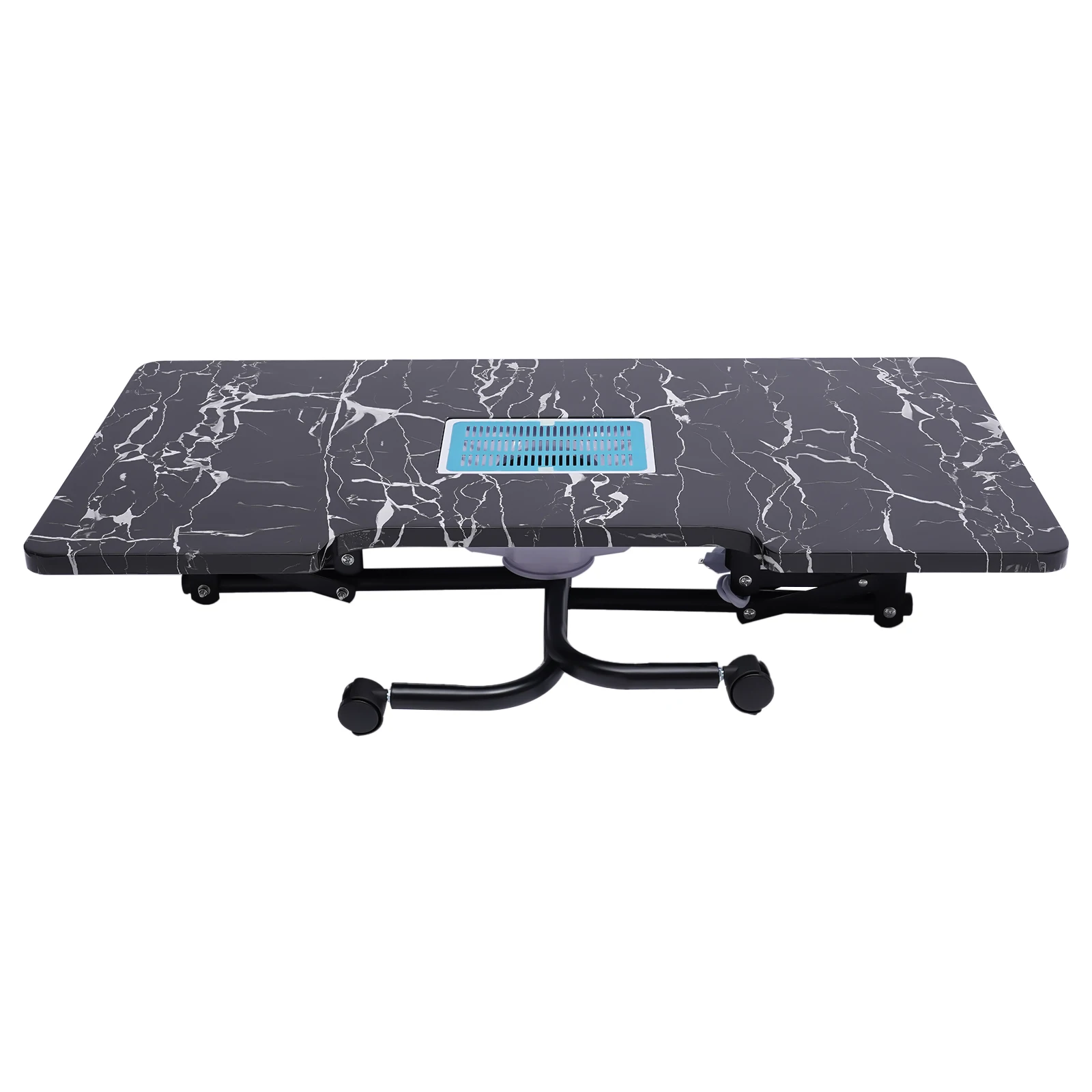 Mesa portátil plegable para manicura, mesa movible para salón y hogar con ventilador colector de polvo