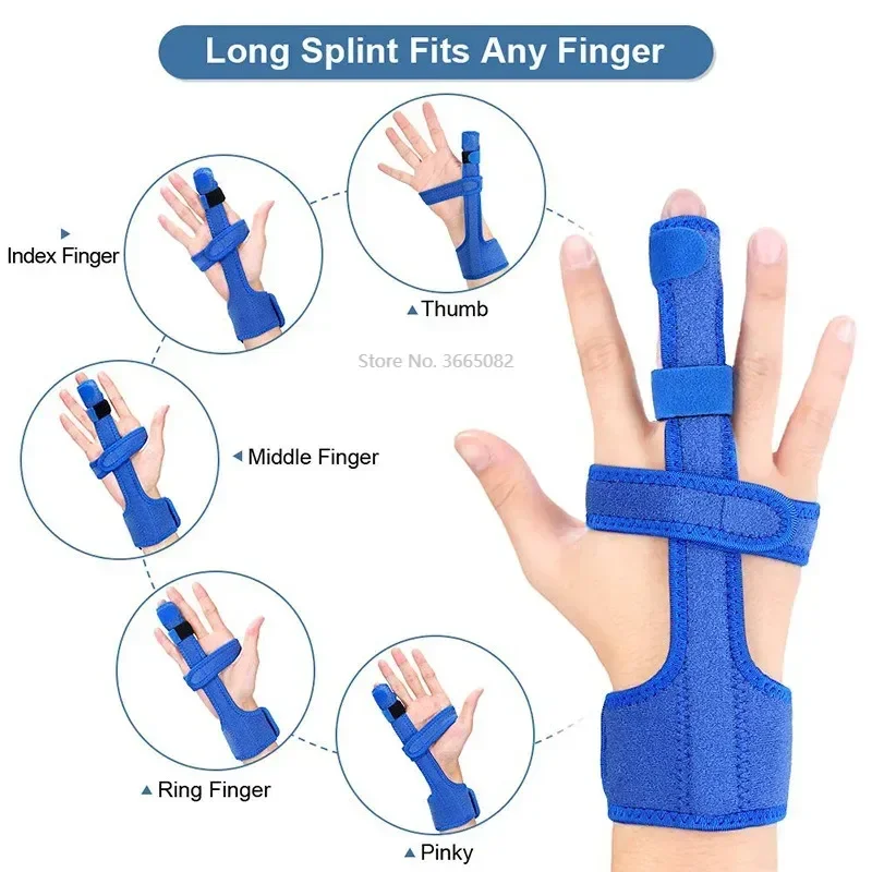 Adjustable Trigger Finger Splint with Steel Corrector Wrist Brace Support Immobilizer for Tenosynovitis Mallet Finger Sprains