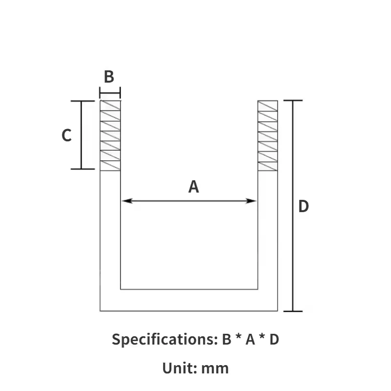 304 Stainless Steel M6 M8 M10 U-Shaped Square Screw Heavy Duty U Clamp for Trailer Pipe Machinery Mounting Length 50~200mm