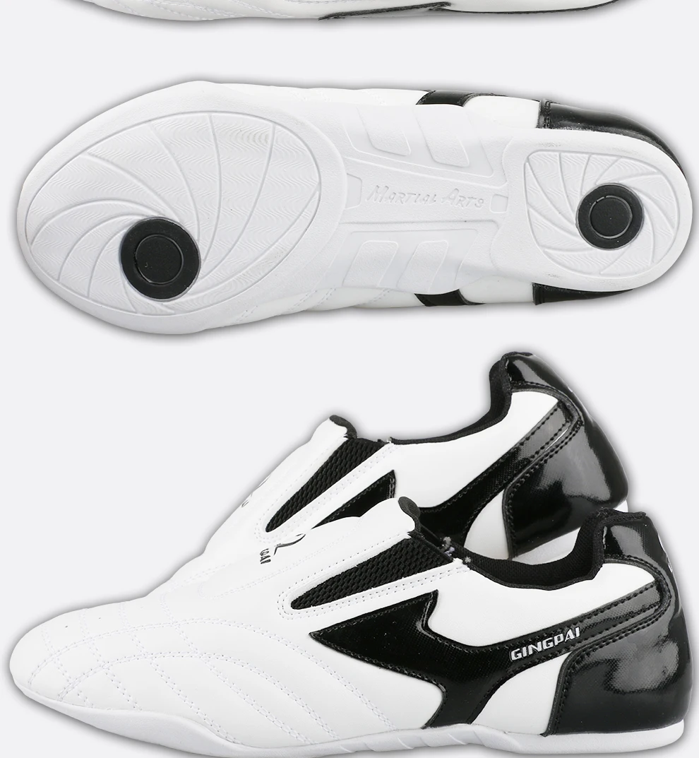Weiße atmungsaktive Taekwondo-Schuhe, Karate, Kung Fu, Wrestling, Kampfsportschuhe, Erwachsene, Kinder, rutschfeste, weiche Oxford-Sohlen, Turnschuhe – Detail 9