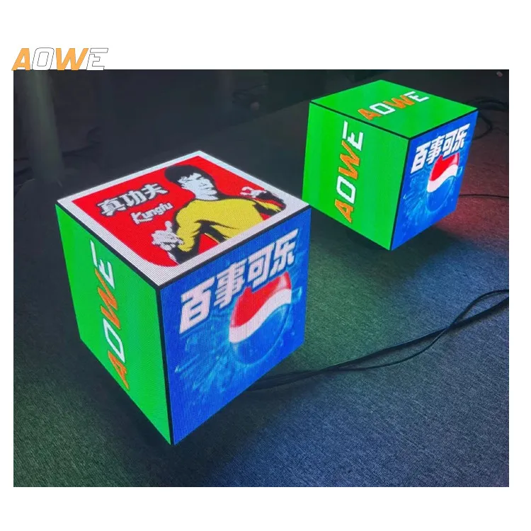 

Outdoor Waterproof Advertising 4 Sides And 5 Sides P2.5 Led Pixel Video Logo Sign Led Cube Screen Display