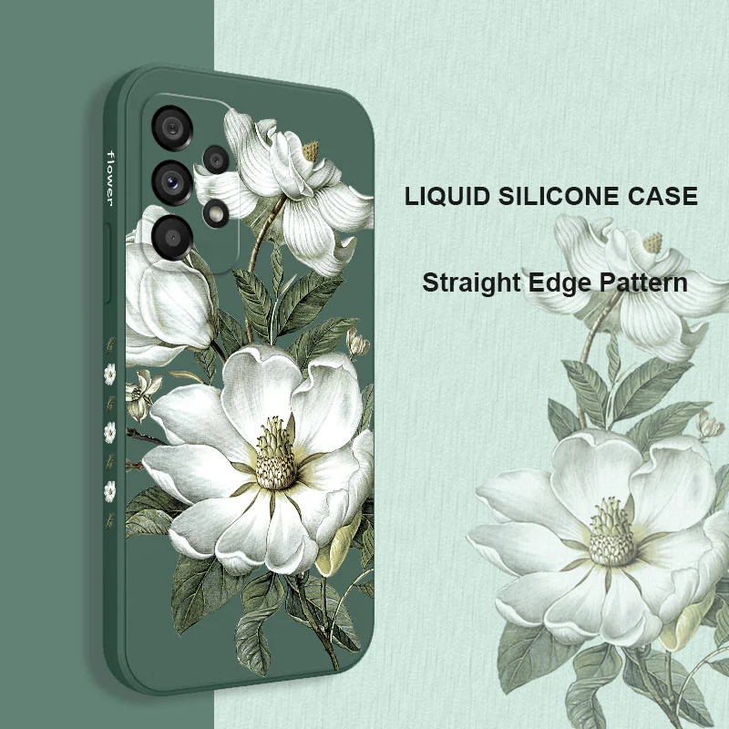 Wild Flowers Phone Case Samsung A54 A34 A24 A14 A15 A25 A35 A55 A73 A53 A33 A23 A13 A03 A03S A04 A04S A72 A52 A52S A32 A22 4G 5G