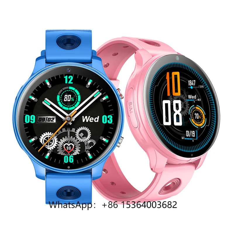 

TJXLWonlex CT04 Pro Round 4G Video Call Watch Phone SOS Emergency Health Kids Security GPS Watch