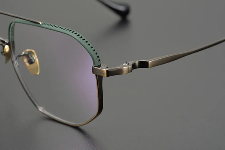 Japanische Design Pilot Titan Quadrat Gläser Rahmen Männer Optische Brillen Frauen Myopie Lesen Rezept Brillen Brillen – Detail 3