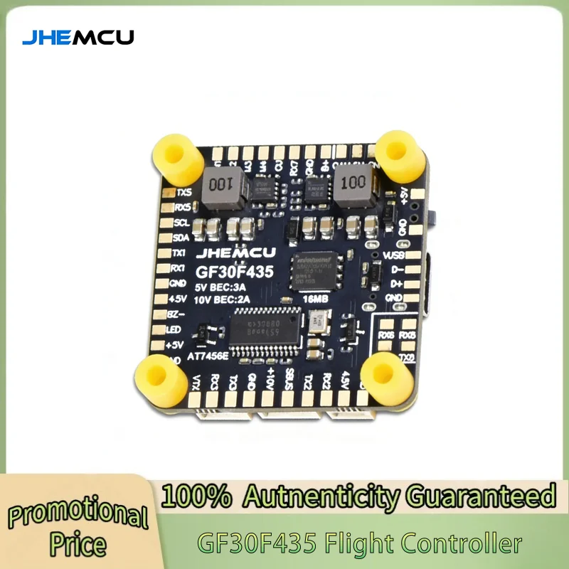 

JHEMCU GF30F435 Flight Controller ICM42688P Support OSD GPS Black Box 16M Barometer SPL06 3-6S LIPO 30.5Mx4M for RC FPV Drone