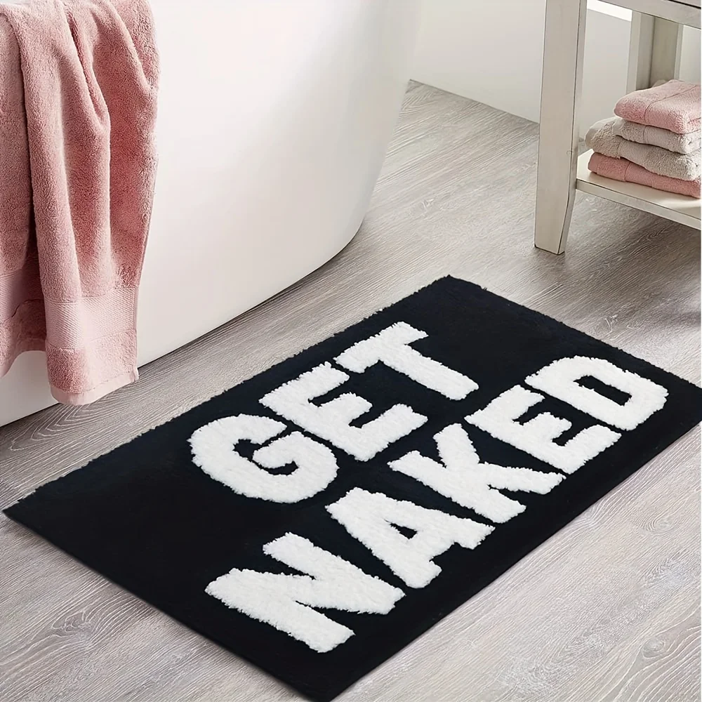 1pc Superfine Fiber Non-Slip Bath Mat Rug for Bathroom, Bedroom, and Kitchen - Cute and Water Absorbent Area Rug for Bathtub Ent