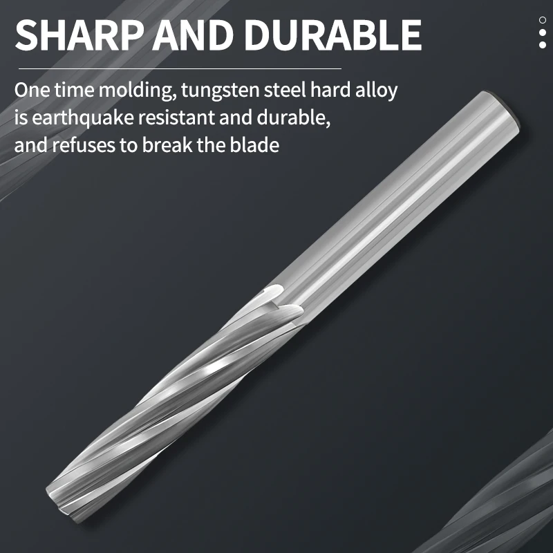 Alesatore per macchina in metallo duro UFS TAP 1.91-3.82 Due posti decimali Flauto a spirale Tolleranza non rivestita Mandrino Taglierina per metallo CNC