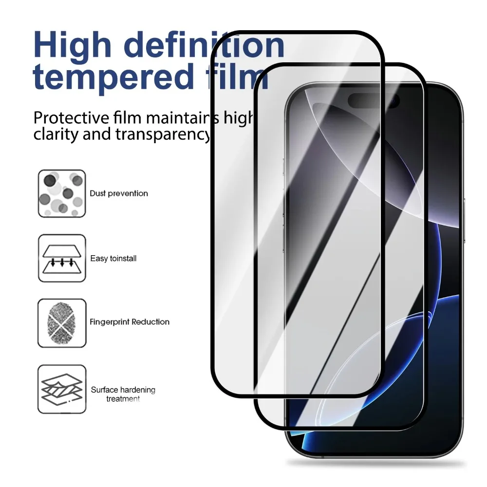 Tempered Glass Front&Back Screen Protectors for IPhone 17 Air 17 Pro 17ProMax HD Clear Anti-scratch Full Cover Film for IPhone17
