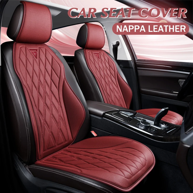 

Breathable Nappa Leather Car Seat Cover Universal Comfortable Front Seat Cushion Durable Four Seasons Seat Covers Accessories