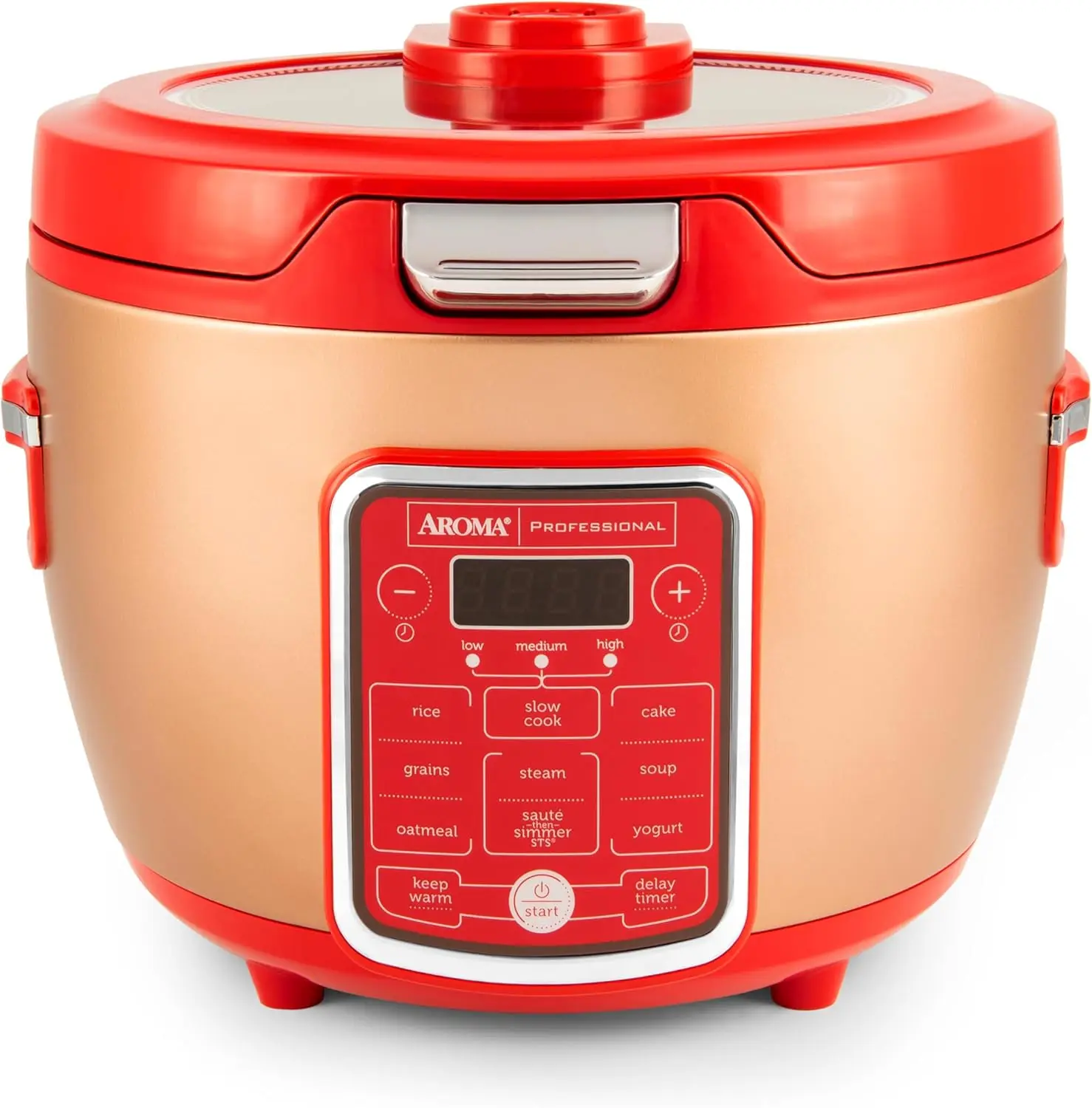 

Rice Cooker with Glass Lid, 20-Cup Capacity, Digital Multicooker with 11 Preset Functions