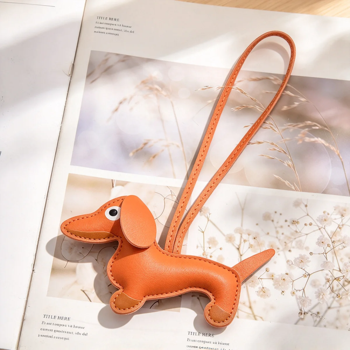 Dackel-Schlüsselanhänger aus PU-Leder, Welpen-Anhänger, Taschen-Charm für Damen, Rucksack, Handtasche, Autoschlüsselring, süßes koreanisches Valentinstagsgeschenk – Detail 20
