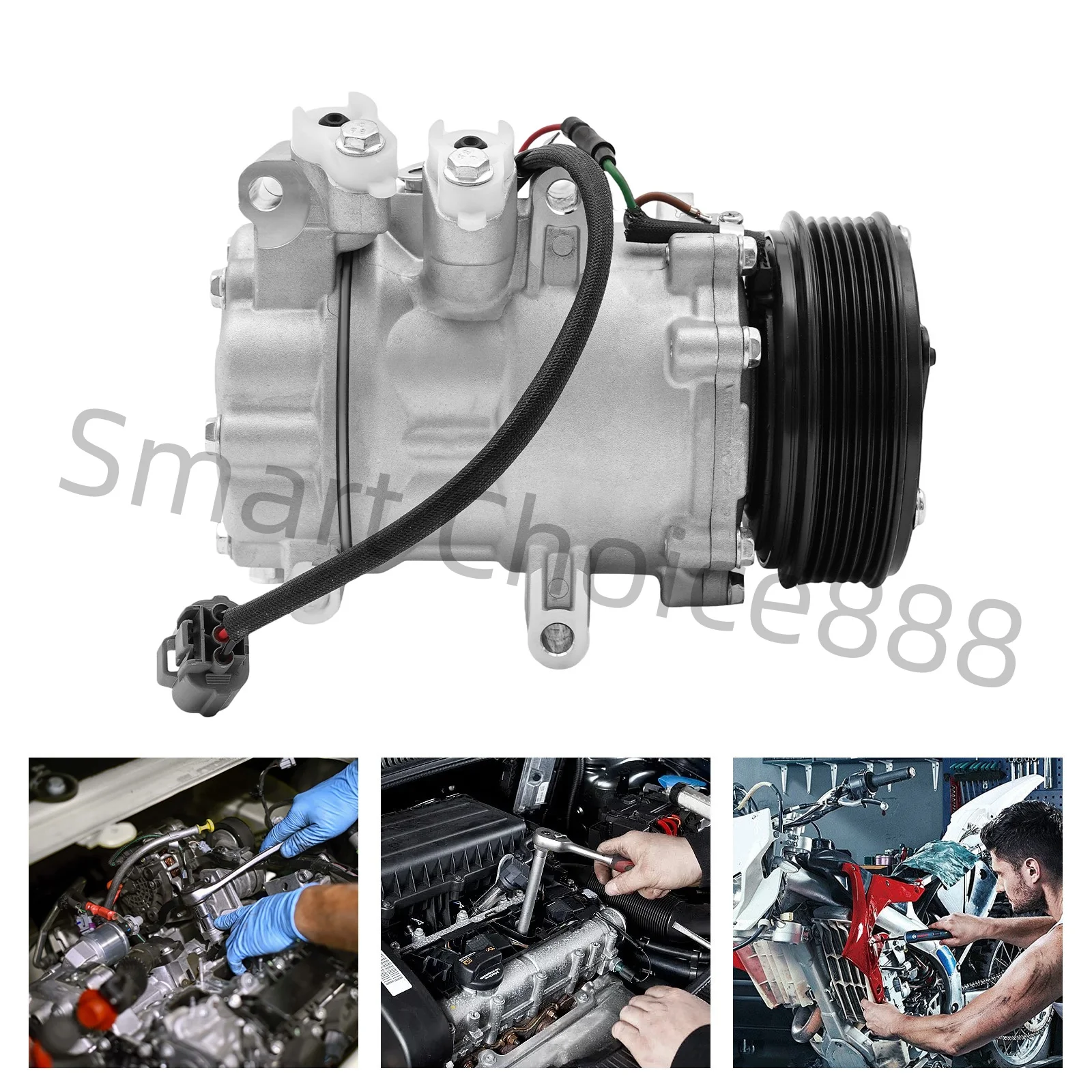 

AP03 Air Conditioning Compressor A/C Compressor for Cars & SUVs 125W 12V Compatible with R134A/R1234YF Direct Replacement