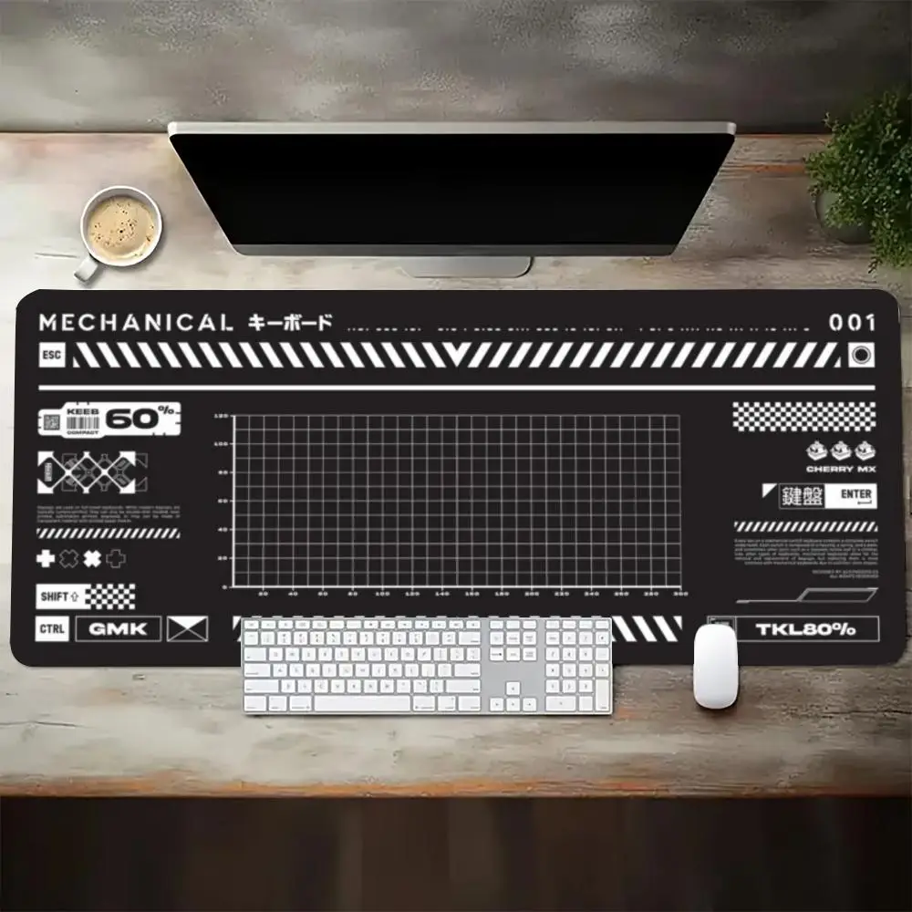 Futuristic Tech Control Panel Circuit Interface Table Mat Large Size For Student Laptop Daily Learning Game Card Pad