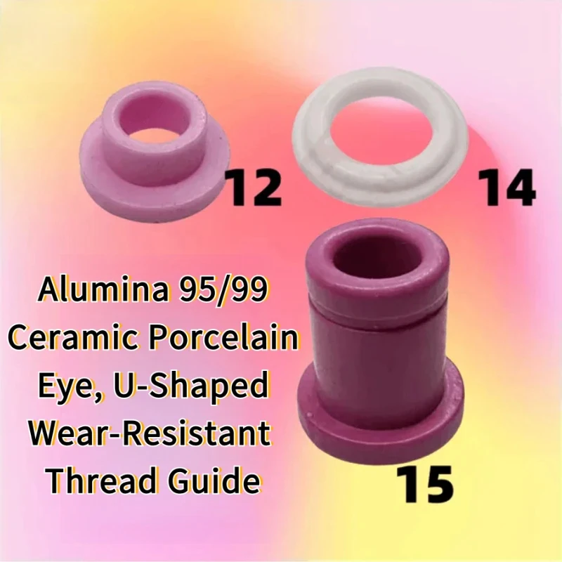 30pcs Alumina 95/99 Ceramic Porcelain Eye, U-Shaped Wear-Resistant Thread Guide Textile Accessories