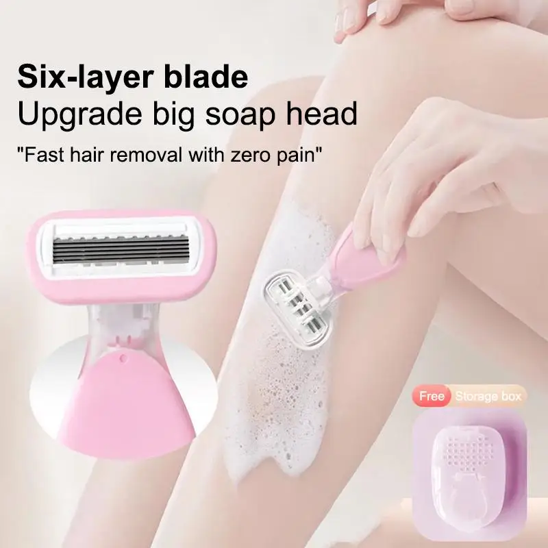 Portable Manual Women Razor Safe Protective Net Blade For Face Armpit Leg Body Hair Shaving Travel Daily Beauty Tool Gift