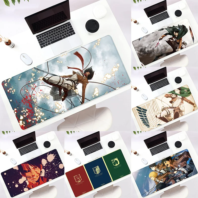 

Attack on Titan Anime Mouse Pad Large PC Gaming Mouse Pad Accessories Non-Slip Table Keyboard Desk Mat Gamer Mousepad Kids Gift