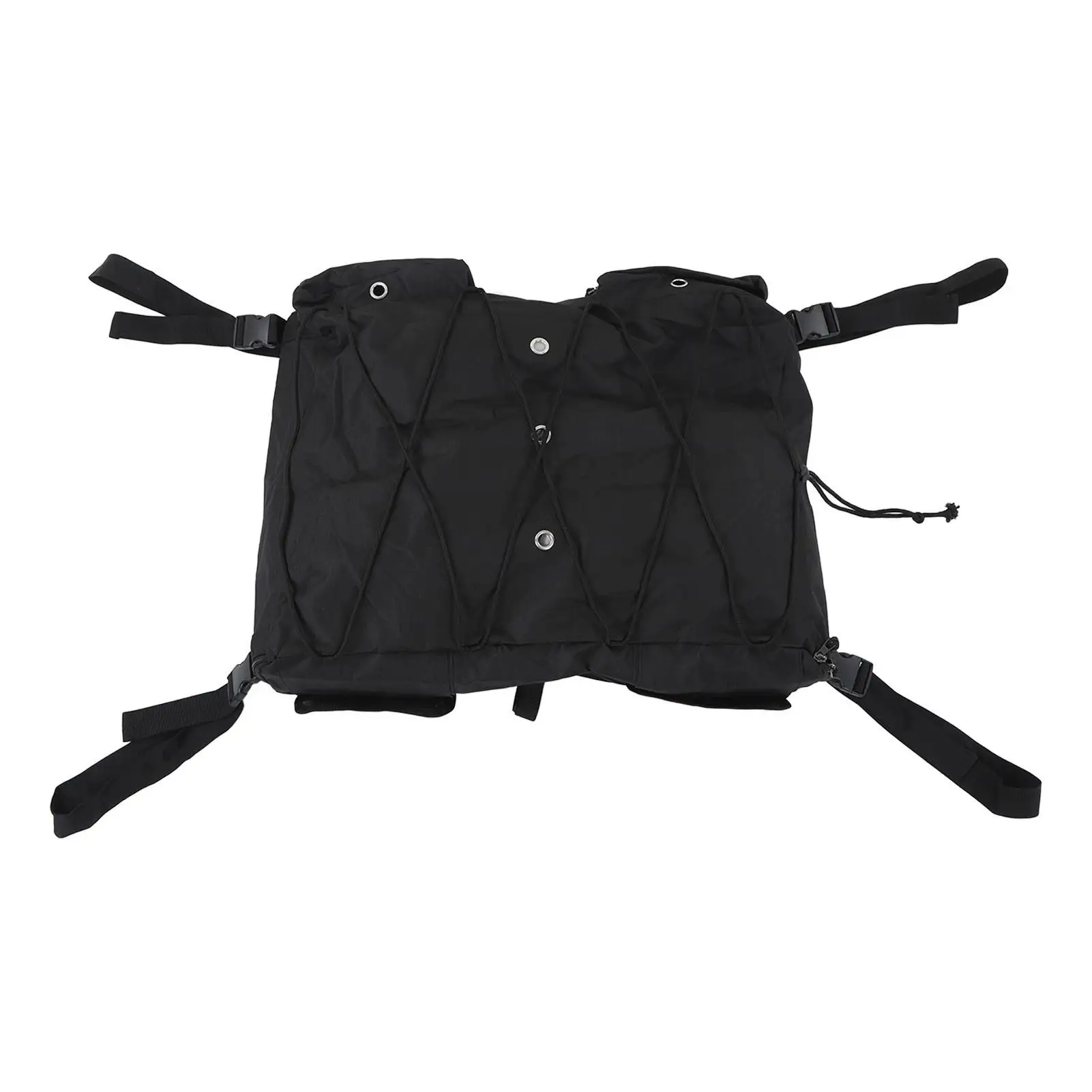 

Durable Elastic Rope Trash Storage Bag Large Capacity Life Jacket Bag Extra Pocket for boat Yacht Submarine