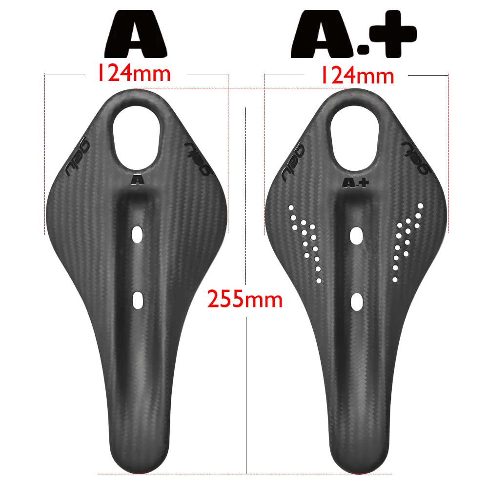 A. Carbon Bicycle Carbon Saddle MTB/Mountain Front Bike Seat Cushion 255*124mm For Gravel Road Bicycles Accessories