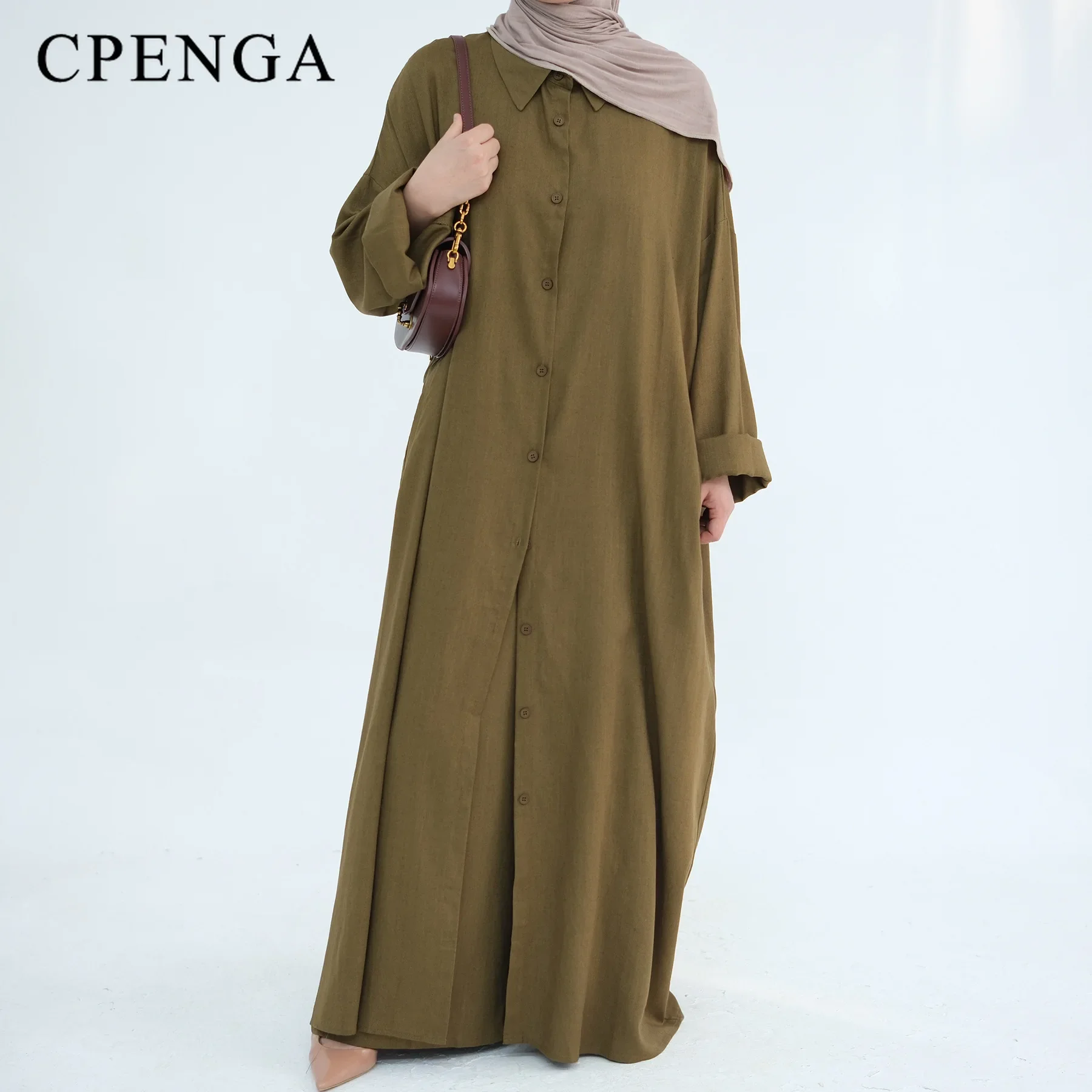 Ramadan Zweiteiliges Leinen-Muslim-Set für Frauen, elegante Dubai bescheidene Kleidung, islamisches Femme-Reise-Outfit, modischer Türkei-Anzug 20R