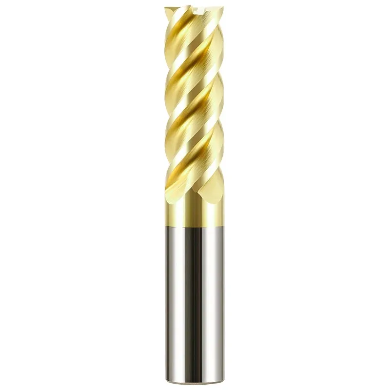 HRC68 Carbide End Mill 1 2 4 5 6 8 10 12 4Flutes Milling Cutter Tungsten Cutting Tool CNC Metal Steel Key Face Square Router Bit