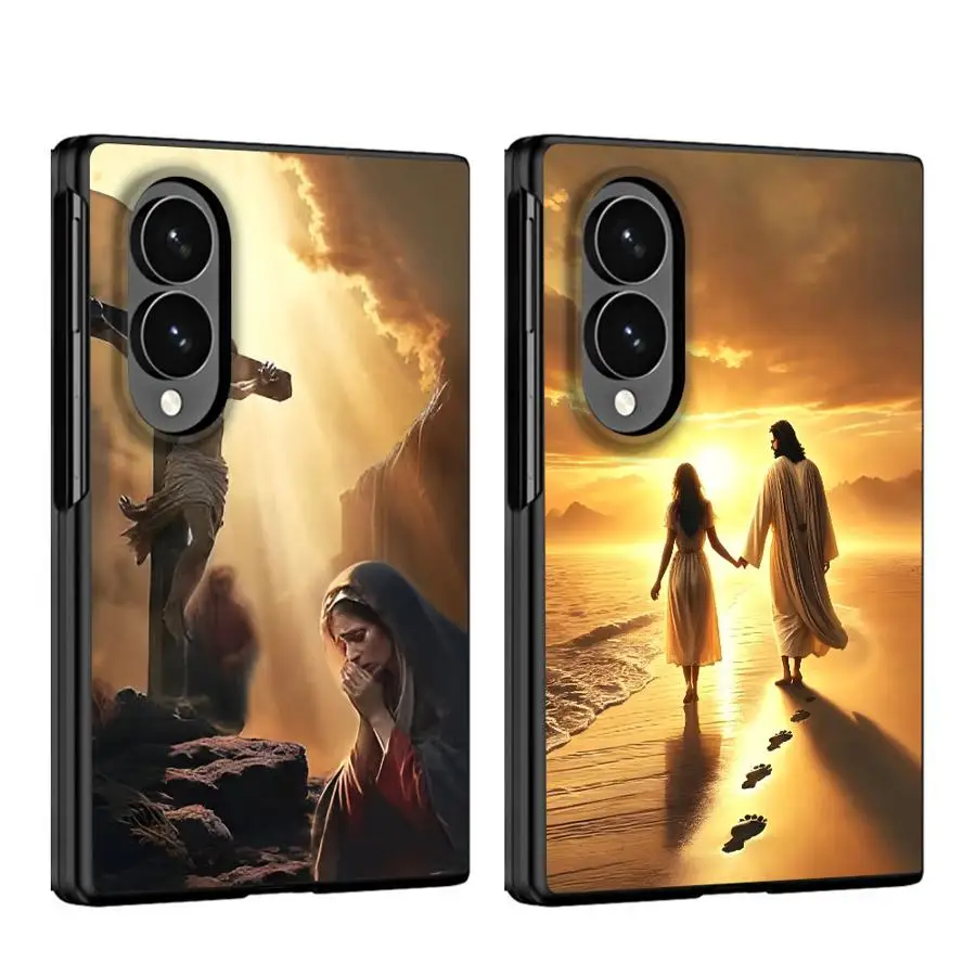 Phone Capa Case for Samsung Galaxy Z Fold8 Wide ZFold8 Z Fold 8 ZFold Wide Cloudburst Cross And Believer