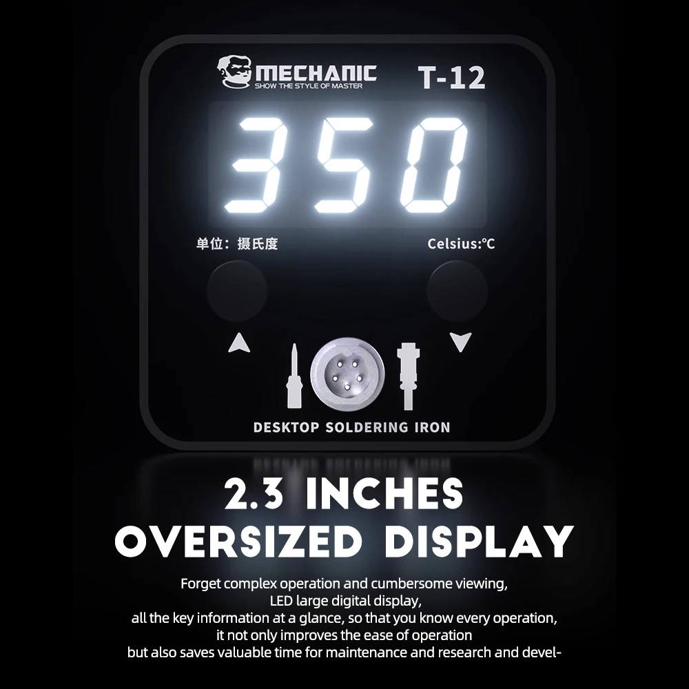 MECHANIC T-12 محطة لحام شاشة OLED الذكية 5 ثانية تسخين سريع لنصائح C210 التحكم الرقمي في درجة الحرارة ESD آمن