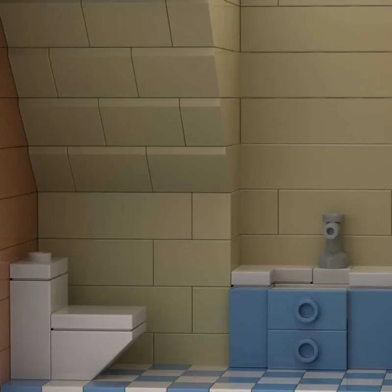 

Модель City Street View Moc Building Block Модель спортивного магазина Технология сборки кирпича Модульная конструкция DIY Подарки Игрушка