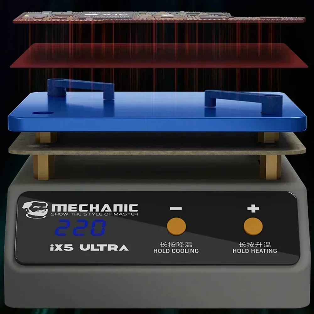 Preheating Station MECHANIC IX5 MINI 10 In 1 IX5 ULTRA Layered Preheater แพลตฟอร์มสเปรย์ดีบุกสําหรับ X XS MAX 11 12 PRO MAX