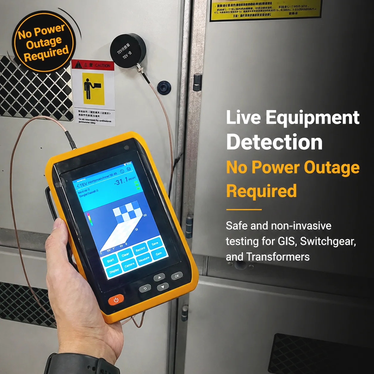 ZWPD92 Android-Based Handheld Partial Discharge Tester 5MP Camera TEV US UHF HFCT Sensors for GIS/Transformer Insulation