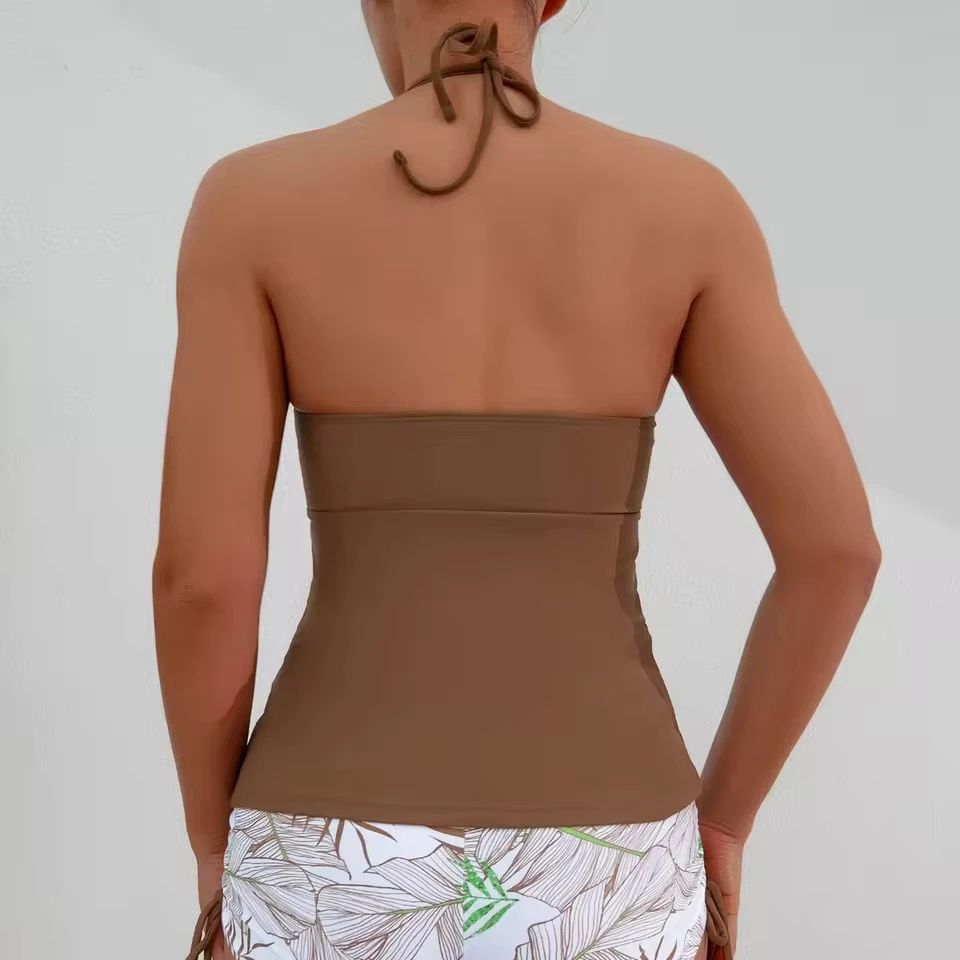 

2026 Womens Halter Swimsuits Bathing Suit Tops With Shorts Swimwear Summer Swimming Outfits Women'S Bikinis And Tankinis