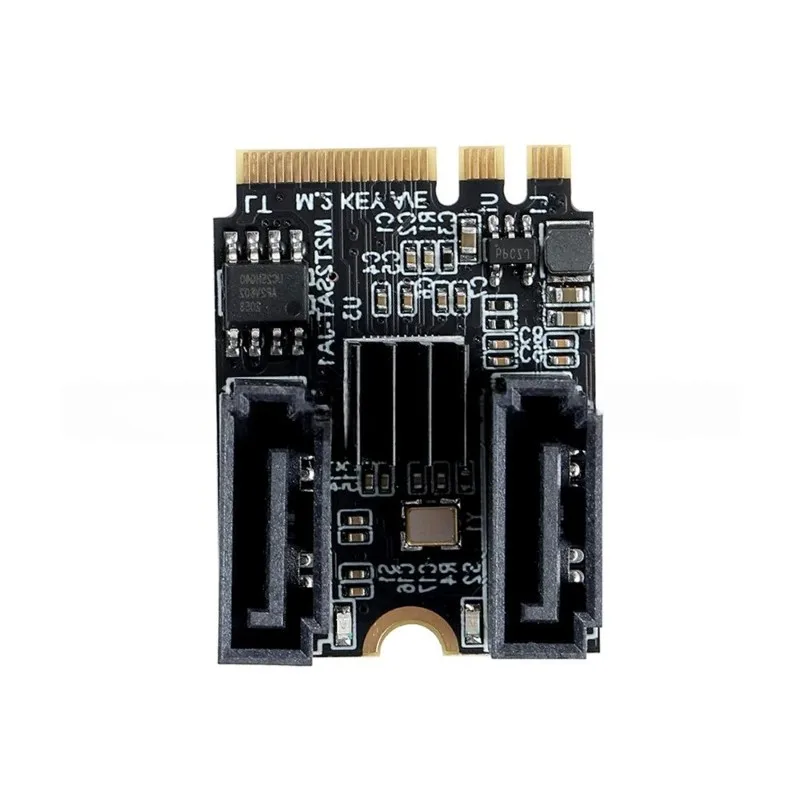 M51K-M.2 (A+E Key) To 2 Ports SATA3.0 6G Multiplier Free Driver For Motherboard SATA Hard Drive Expansion