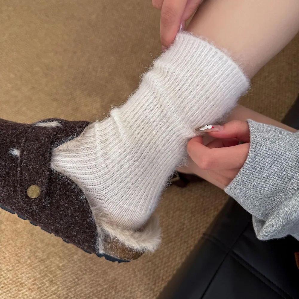 

Новые осенне-зимние кашемировые носки, утепленные шерстяные напольные носки для сна, теплые вязаные носки для экипажа