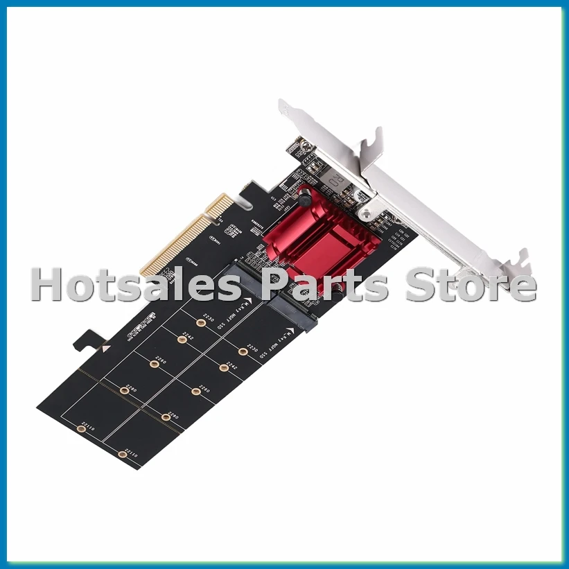 

Двойной адаптер NVMe PCIe, карта PCI-E 3.1 X8/X16 для M.2 NVMe SSD, поддержка M.2 (M Key) NVMe SSD 22110/2280/2260/2242-A12I