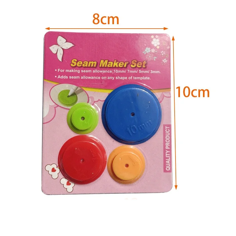 4PCS DIY Patchwork Scan Wheel Tailor Sewing Tool Accessories Scanning Line Ring Round Seam Parts