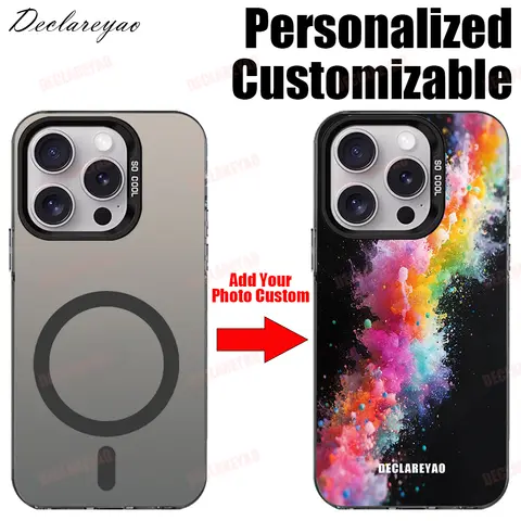 Coques personnalisables DIY avec photos pour MagSafe pour Apple iPhone 17 Air 16 Plus 16e 15 14 13 12 11 Pro Max