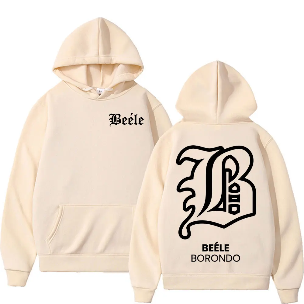 مغني الراب Beele Borondo Tour Merch هوديس الرجال النساء أزياء خمر طويلة الأكمام البلوفرات عارضة جديدة الخريف والشتاء البلوز