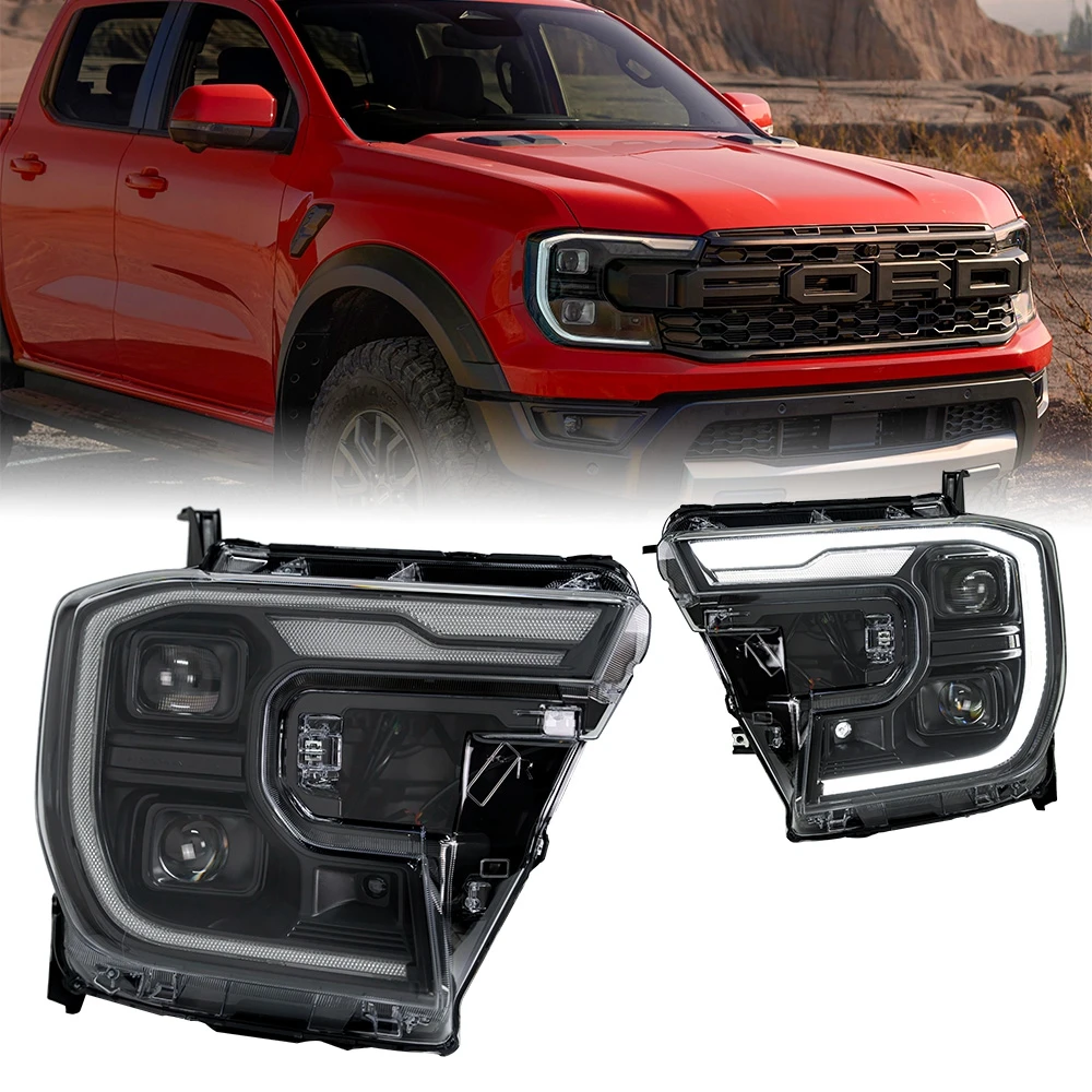 

Car For Ford Ranger Raptor 2022 Headlights DRL Hella LED Bi Xenon Bulb Fog Lights Car Accessory Turning Everest Head Lamp