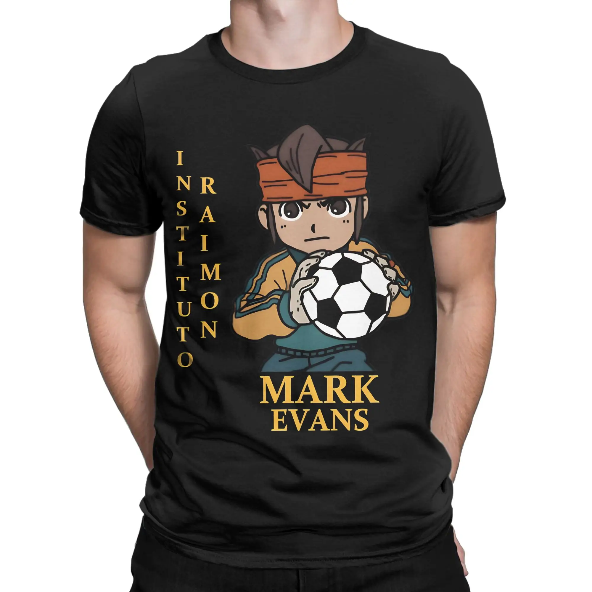 Awesome Mark Evans T-Shirts Men Women Crew Neck Pure Cotton T Shirt Inazumas Elevens Soccer Anime Tee Shirt Original Tops