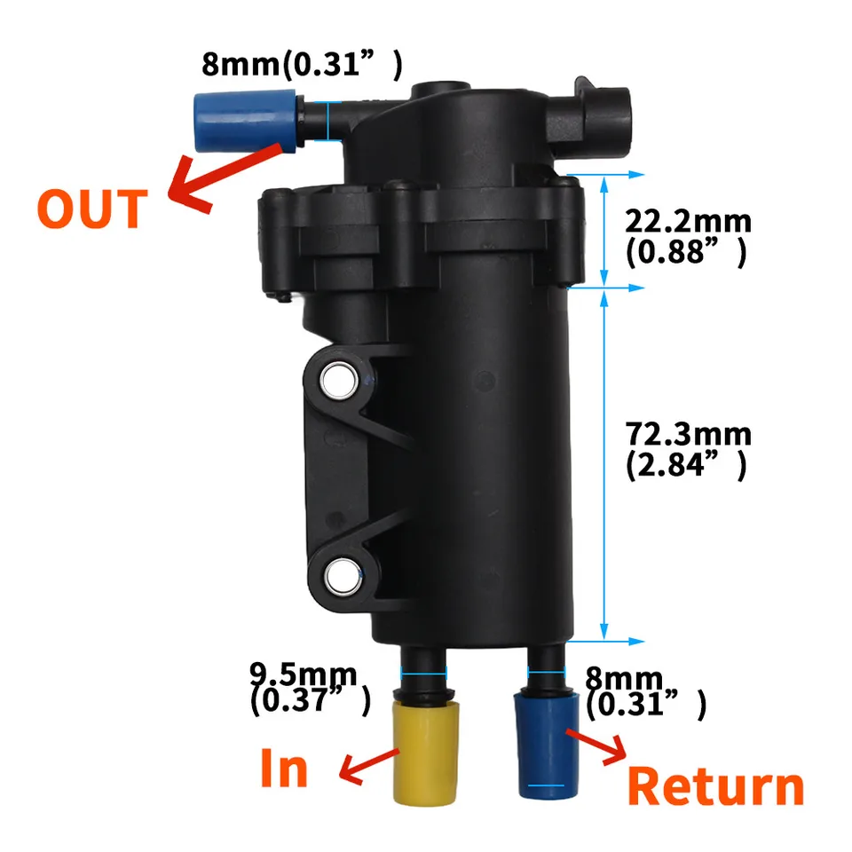 KYY-6OYD Motorcycle External Fuel Pump Assembly 300kpa for ROJO