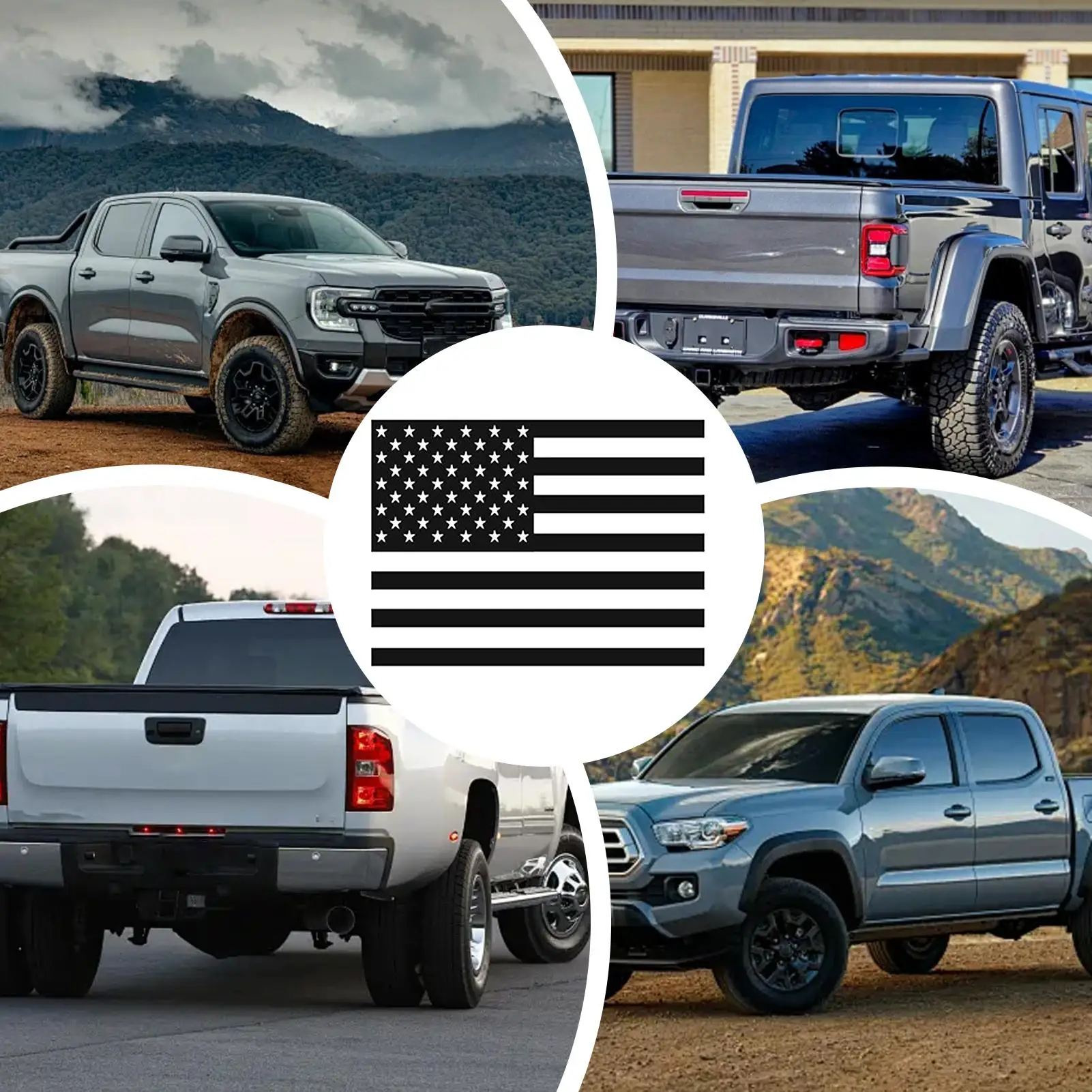 

Rear Window Decal Flag Stickers Film Windshield Decor For Car Automotive Suv Pickup Vehicle Exterior Multiple Scenes