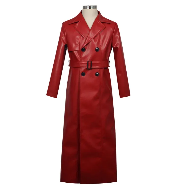 AIAI 2025Mr Scarletella Game Homicipher The Enigmatic Antagonist Cosplay Costume Red Trench Coat Women Men Holloween Customized