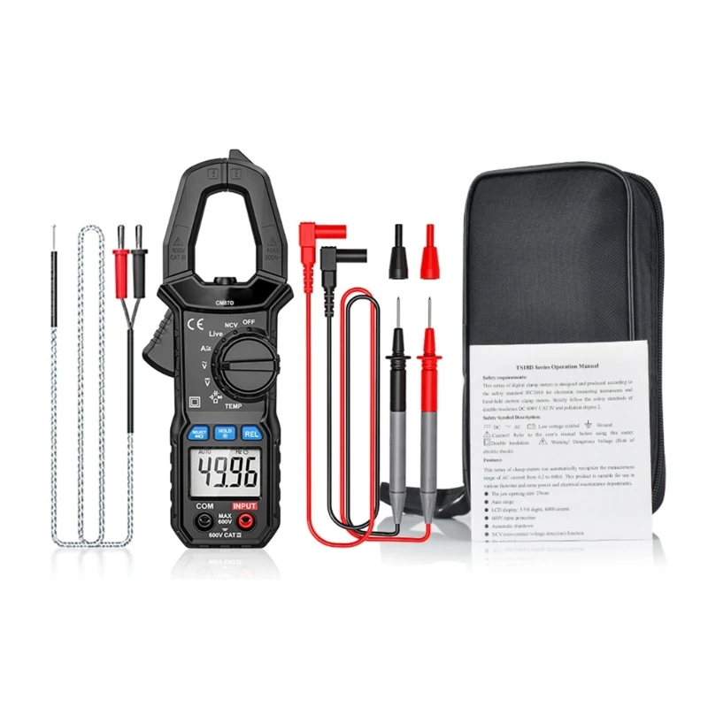 

Digital Clamp Meter T-RMS 6000 Counts Multimeter Non Contact Test Auto-ranging Measures Current Temp TOP ones