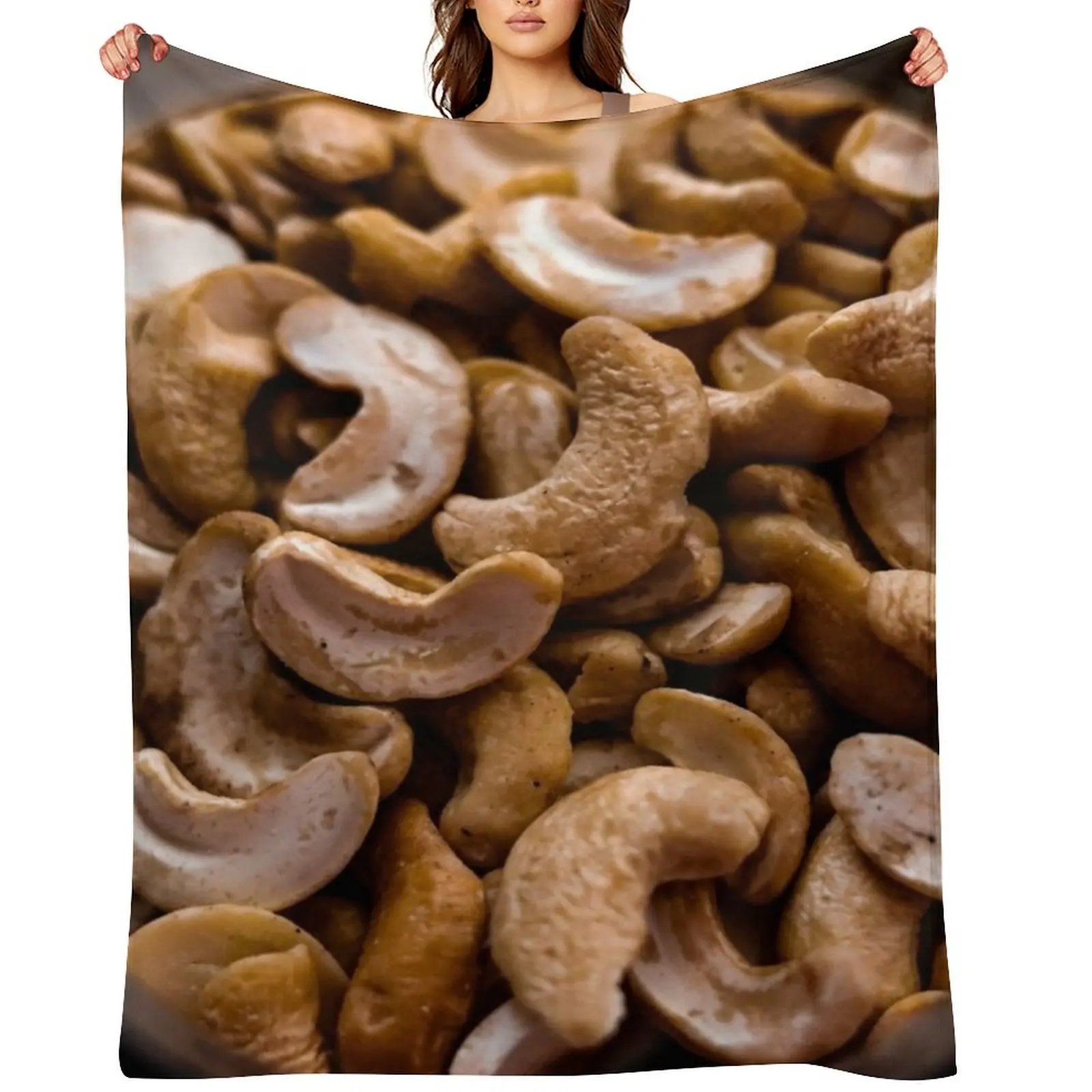 

Raw Cashew Nut Cashews in a Glass Jar Throw Blanket Blankets For Baby Blankets For Sofas Decoratives Heavy Blankets