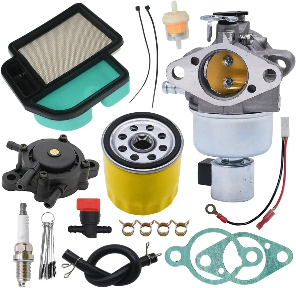 Carburetor Fit for Cub Cadet LT1040 LTX1042 LTX1045 RZT42 Lawn Mower Tractor Tune Up Kits 20-853-33-S With Air Filter Oil Filter