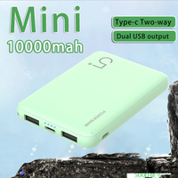 Portable 10000mAh Polymer Power bank Dual USB output Spare battery for iPhone14 15 16 Xiaomi Huawei Samsung