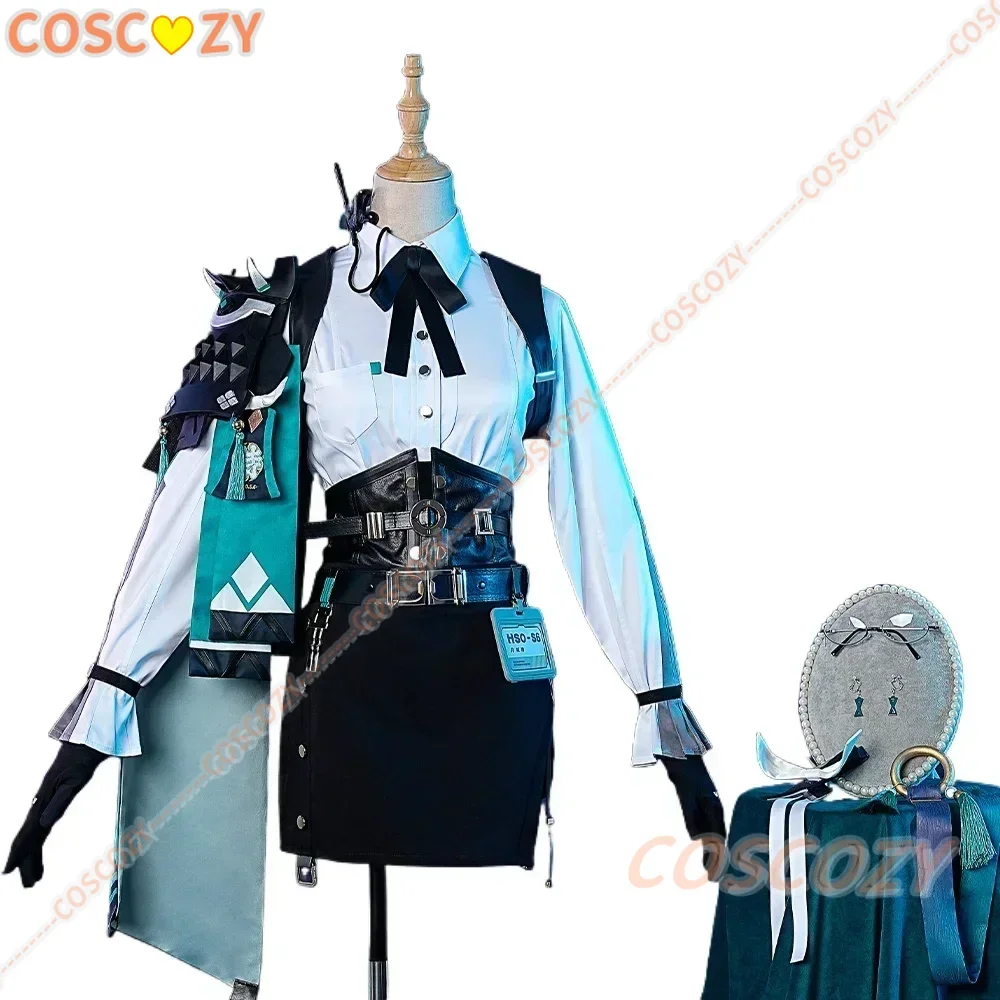 Presell Zenless Zone Zero Tsukishiro Yanagi Cosplay Costume Glasses Wig Accessories Set Halloween Carnival Tsukishiro Yanagi Cos