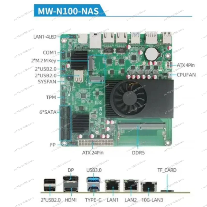 Placa-mãe MW-N100-NAS com CPU  - Nas Motherboard N100 6 Sata avaliação e preço